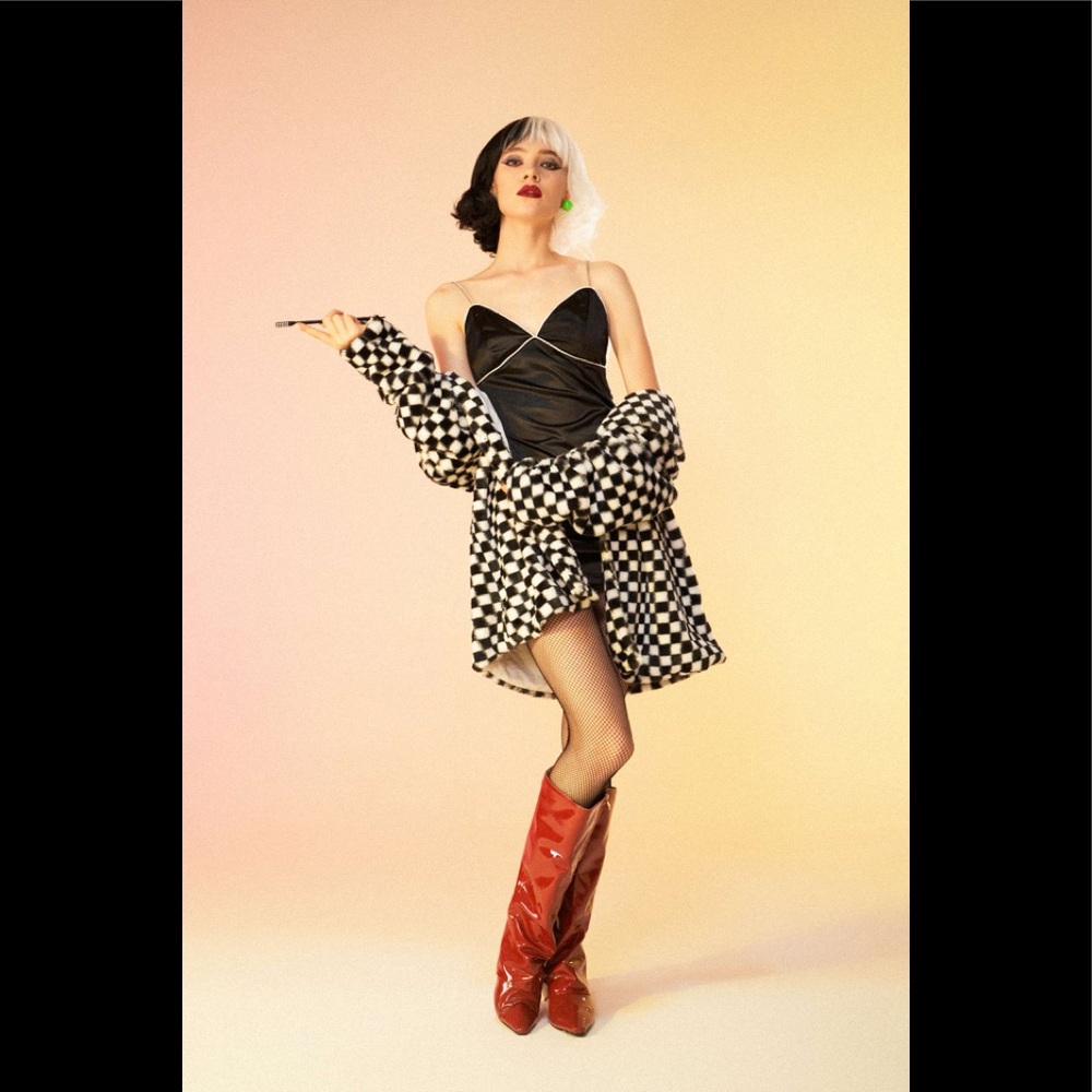 cruella de vil costume jacket size S dress size M NWT